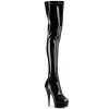 Pleaser Shoes By Pleaser USA DELIGHT-3011 Pleaser Shoes Open Toe Thigh High Exotic Dancer Boot