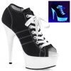 Pleaser Shoes By Pleaser USA Halloween Costume Footwear DELIGHT-600SK-01 Black Canvas Sexy Platform Sneaker