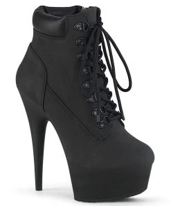 Pleaser Shoes By Pleaser USA Booties And Ankle High Boots DELIGHT-600TL-02 Sexy Platform High Heel Lace Up Bootie