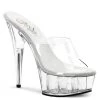 Pleaser Shoes By Pleaser USA DELIGHT-601 Pleaser Shoes Clear Pole Dancing Shoes 6 Inch Heels