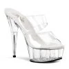 Pleaser Shoes By Pleaser USA DELIGHT-602 Pleaser Shoes Clear Platform 6 Inch Heels