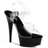 Pleaser Shoes By Pleaser USA 6 Inch Heels DELIGHT-608 Pleaser Shoes Black Platform Pole Dancing Shoe