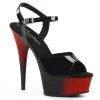 Pleaser Shoes By Pleaser USA DELIGHT-609BR Black And Red Pole Dancing Shoe