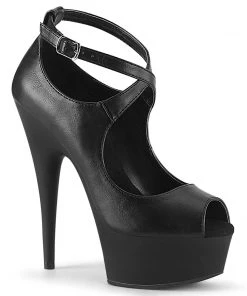 Pleaser Shoes By Pleaser USA DELIGHT-653 Platform Peep Toe Criss Cross Pump