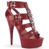 Pleaser Shoes By Pleaser USA DELIGHT-658 Red Sexy Platform High Heel Sandals