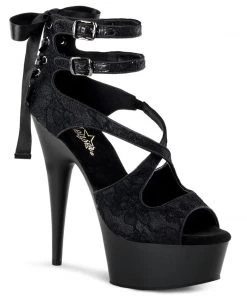 Pleaser Shoes By Pleaser USA DELIGHT-678LC Pleaser Shoes Sexy Stripper Sandals 6 Inch Heels