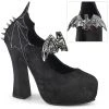 Halloween Costume Footwear DEMON-18 Demonia Shoes Women's Black Satin Gothic Shoes