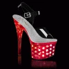 Pleaser Shoes By Pleaser USA 7 Inch Heels DISCOLITE-708DOTS Pleaser Shoes Platform Light Up Stripper Shoe