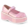 DOLLIE-01 Demonia Shoes Platform Pink Maryjane Women's Demonia Footwear