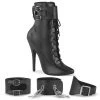 DOMINA-1023 Devious Shoes Stiletto Ankle Heel Dominatrix Booties Booties And Ankle High Boots