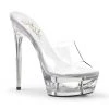 Pleaser Shoes By Pleaser USA ECLIPSE-601 Pleaser Shoes Clear Platform Shoes 6 Inch Heels
