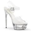 Pleaser Shoes By Pleaser USA ECLIPSE-608 Pleaser Shoes Clear Cut Out Platform Pole Dancing Shoe