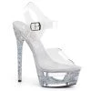Pleaser Shoes By Pleaser USA ECLIPSE-608GT Pleaser Shoes Platform Stripper Shoes 6 Inch Heels