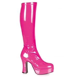 Funtasma Costume Footwear EXOTICA-2000 Hot Pink Knee High Halloween Costume Boot Halloween Costume Footwear