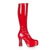 Funtasma Costume Footwear EXOTICA-2000 Red Strecth Knee High Costume Boot