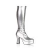 Funtasma Costume Footwear EXOTICA-2000 Funtasma Shoes Silver Costume Gogo Boots Halloween Costume Footwear
