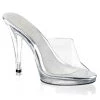 Fabulicious Shoes By Pleaser USA FLAIR-401 Clear High Heel Slide Sandal