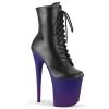 Pleaser Shoes By Pleaser USA FLAMINGO-1020BP Ombre Platform Ankle High Exotic Dancer Boot Booties And Ankle High Boots