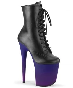 Pleaser Shoes By Pleaser USA FLAMINGO-1020BP Ombre Platform Ankle High Exotic Dancer Boot Booties And Ankle High Boots
