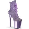 Pleaser Shoes By Pleaser USA FLAMINGO-1020CHRS Pleaser Shoes Lavender Rhinestone Exotic Dancer Boot