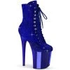 Pleaser Shoes By Pleaser USA FLAMINGO-1020CHRS Pleaser Shoes Royal Blue 8 Inch Heels