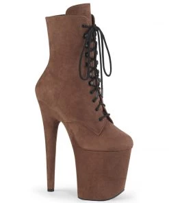 Pleaser Shoes By Pleaser USA Booties And Ankle High Boots FLAMINGO-1020FS Pleaser Shoes 8 Inch Caramel Stripper Boot