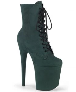 Pleaser Shoes By Pleaser USA FLAMINGO-1020FS Pleaser Shoes Green Platform Exotic Dancer Boots Booties And Ankle High Boots