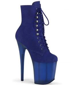 Pleaser Shoes By Pleaser USA FLAMINGO-1020FST Pleaser Shoes Blue 8 Inch Heel Platform Boot