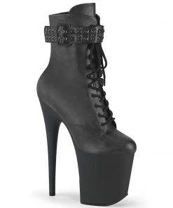 Pleaser Shoes By Pleaser USA FLAMINGO-1020STR Pleaser Shoes Faux Leather Exotic Dancer Shoe Booties And Ankle High Boots