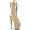Pleaser Shoes By Pleaser USA Knee High And Mid Calf Boots FLAMINGO-1050 Pleaser Shoes Beige Mid Calf Stripper Boot