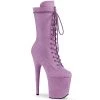 Pleaser Shoes By Pleaser USA FLAMINGO-1050FS Lilac 8 Inch Stiletto Exotic Dancer Boots