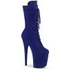 Pleaser Shoes By Pleaser USA Knee High And Mid Calf Boots FLAMINGO-1050FS Royal Blue Mid Calf Platform Exotic Dancing Boot