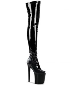 Pleaser Shoes By Pleaser USA FLAMINGO-3000 Thigh High 8 Inch Heel Platform Exotic Dancer Boot