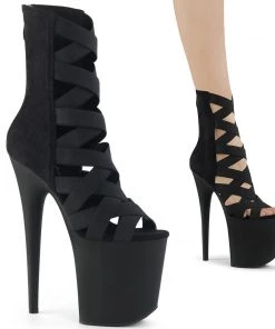 Pleaser Shoes By Pleaser USA FLAMINGO-800-24 Pleaser Shoes Strappy Stripper Bootie Sandal