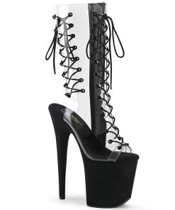 Pleaser Shoes By Pleaser USA FLAMINGO-800-60FS Pleaser Shoes Mid Calf Exotic Dancer Boot Knee High And Mid Calf Boots