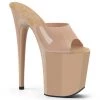 Pleaser Shoes By Pleaser USA 8 Inch Heels FLAMINGO-801N Pleaser Shoes Cream Platform Exotic Dancer Shoes