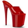 Pleaser Shoes By Pleaser USA FLAMINGO-801N Pleaser Shoes Red 8 Inch Heel Exotic Dancer Shoe 8 Inch Heels