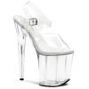 Pleaser Shoes By Pleaser USA FLAMINGO-808 Pleaser Shoes Clear Platform Exotic Dancer Sandal 8 Inch Heels