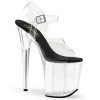 Pleaser Shoes By Pleaser USA FLAMINGO-808 Pleaser Shoes Clear Heel Exotic Dancer Shoes 8 Inch Heels