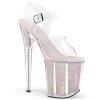 Pleaser Shoes By Pleaser USA FLAMINGO-808G Pleaser Shoes Opal Glitter Exotic Dancer Shoe 8 Inch Heels