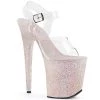 Pleaser Shoes By Pleaser USA FLAMINGO-808LG Pleaser Shoes Opal Glitter Stripper Shoe 8 Inch Heels
