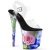 Pleaser Shoes By Pleaser USA FLAMINGO-808MRP Pleaser Shoes Metallic Rose Platform Exotic Dancer Shoe 8 Inch Heels