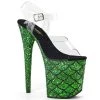 Pleaser Shoes By Pleaser USA 8 Inch Heels FLAMINGO-808MSLG Pleaser Shoes Clearance Green Exotic Dancer Shoe