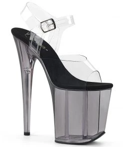 Pleaser Shoes By Pleaser USA 8 Inch Heels FLAMINGO-808T Pleaser Shoes Smoke Tinted Platform Shoes