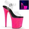 Pleaser Shoes By Pleaser USA 8 Inch Heels FLAMINGO-808UVG Pleaser Shoes Neon Pink 8 Inch Exotic Dancer Shoes