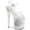 Pleaser Shoes By Pleaser USA FLAMINGO-808WD Pleaser Shoes Rhinestone Platform Stripper Shoes