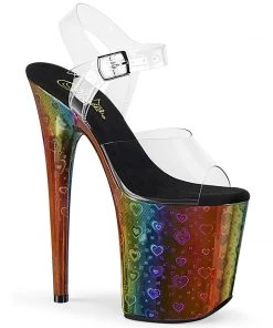 Pleaser Shoes By Pleaser USA 8 Inch Heels FLAMINGO-808WR Pleaser Shoes Clearance Exotic Dancer Shoes