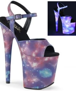 Pleaser Shoes By Pleaser USA 8 Inch Heels FLAMINGO-809REFL Pleaser Shoes Galaxy Reflective Platform Exotic Dancer Shoes