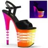Pleaser Shoes By Pleaser USA FLAMINGO-809UVLN Pleaser Shoes Clearane UV Reactive Exotic Dancer Shoes