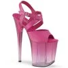 Pleaser Shoes By Pleaser USA 8 Inch Heels FLAMINGO-822T Pleaser Shoes Pink Ombre Platform Exotic Dancer Shoe
